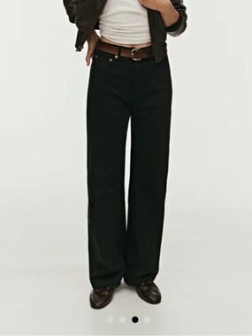Buck Mason Button Fly Wide Leg Straight Jeans size 24 (Jet Set)